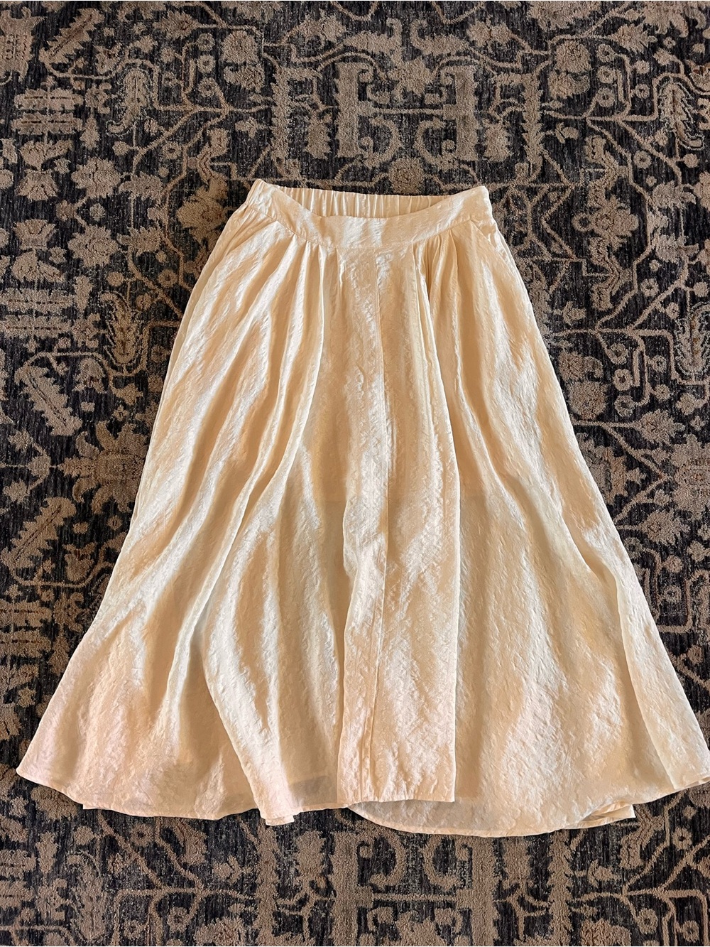 Women's Cream A-Line maxi Skirt
